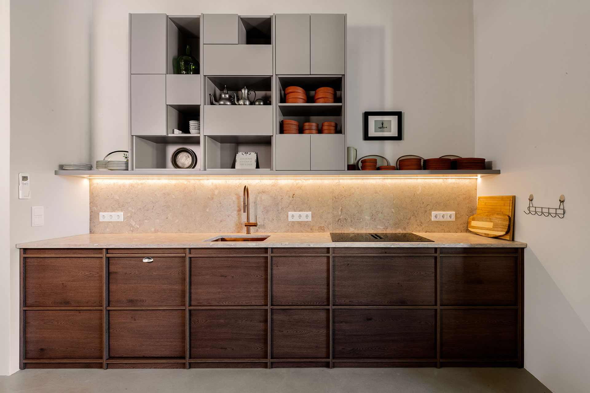 wooden kitchen contemporary decor Casa Dima Algarve