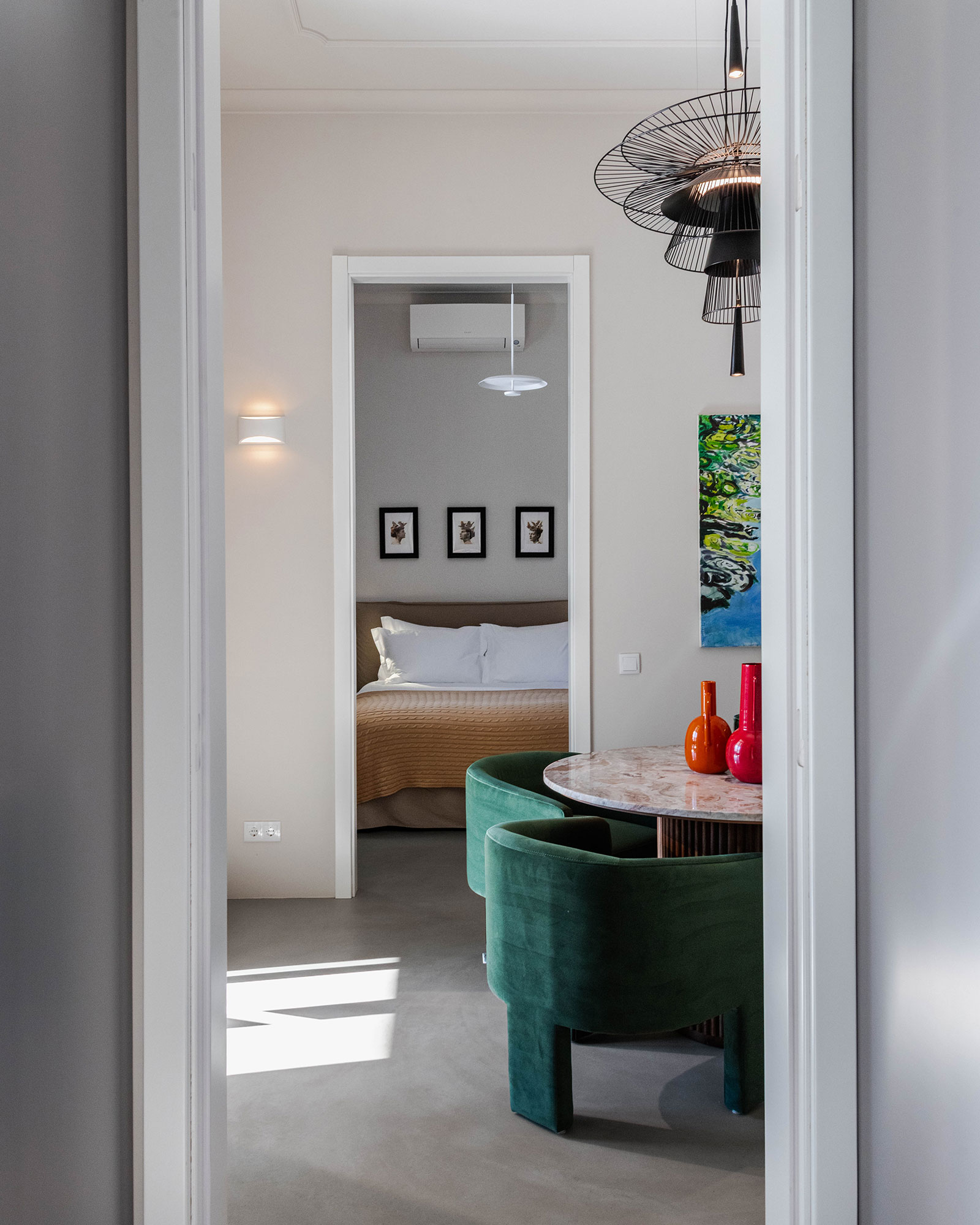 dining room and bedroom contemporary decor Casa Dima Algarve