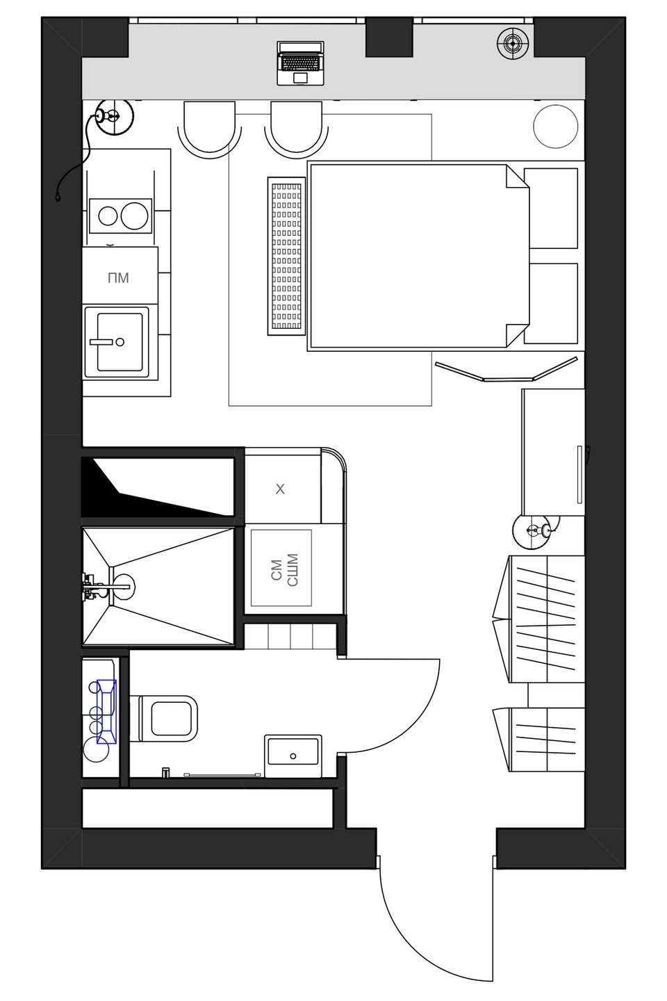 plan 21sqm studio flat plan 21sqm studio flat
