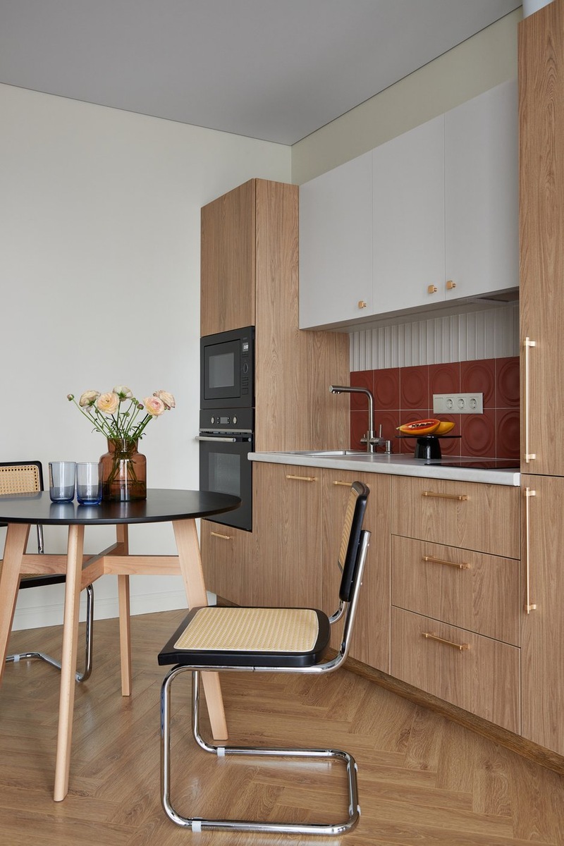 small designer wooden kitchen with dining room small designer wooden kitchen with dining room