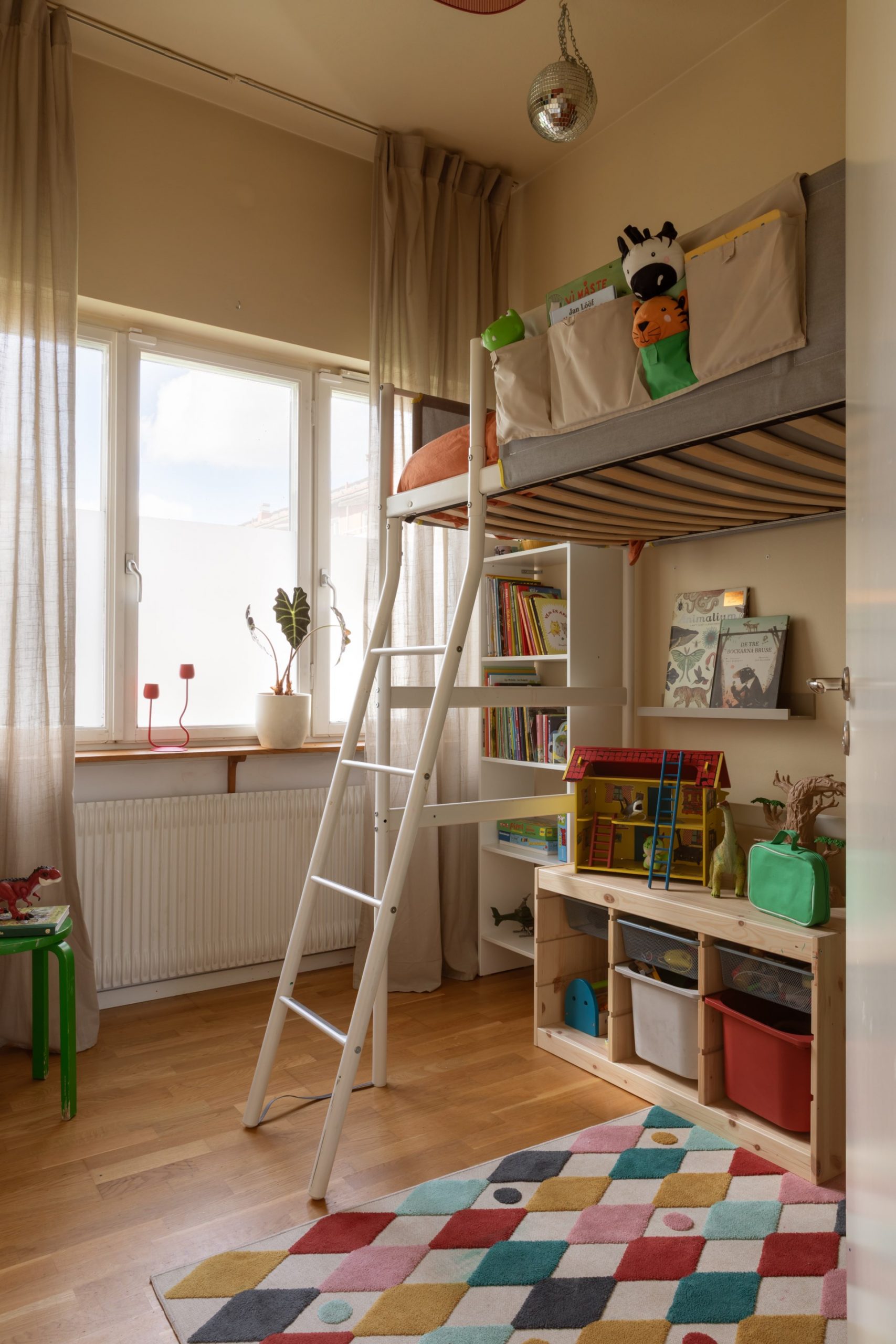 child bedroom with bed on a mezzanine child bedroom with bed on a mezzanine