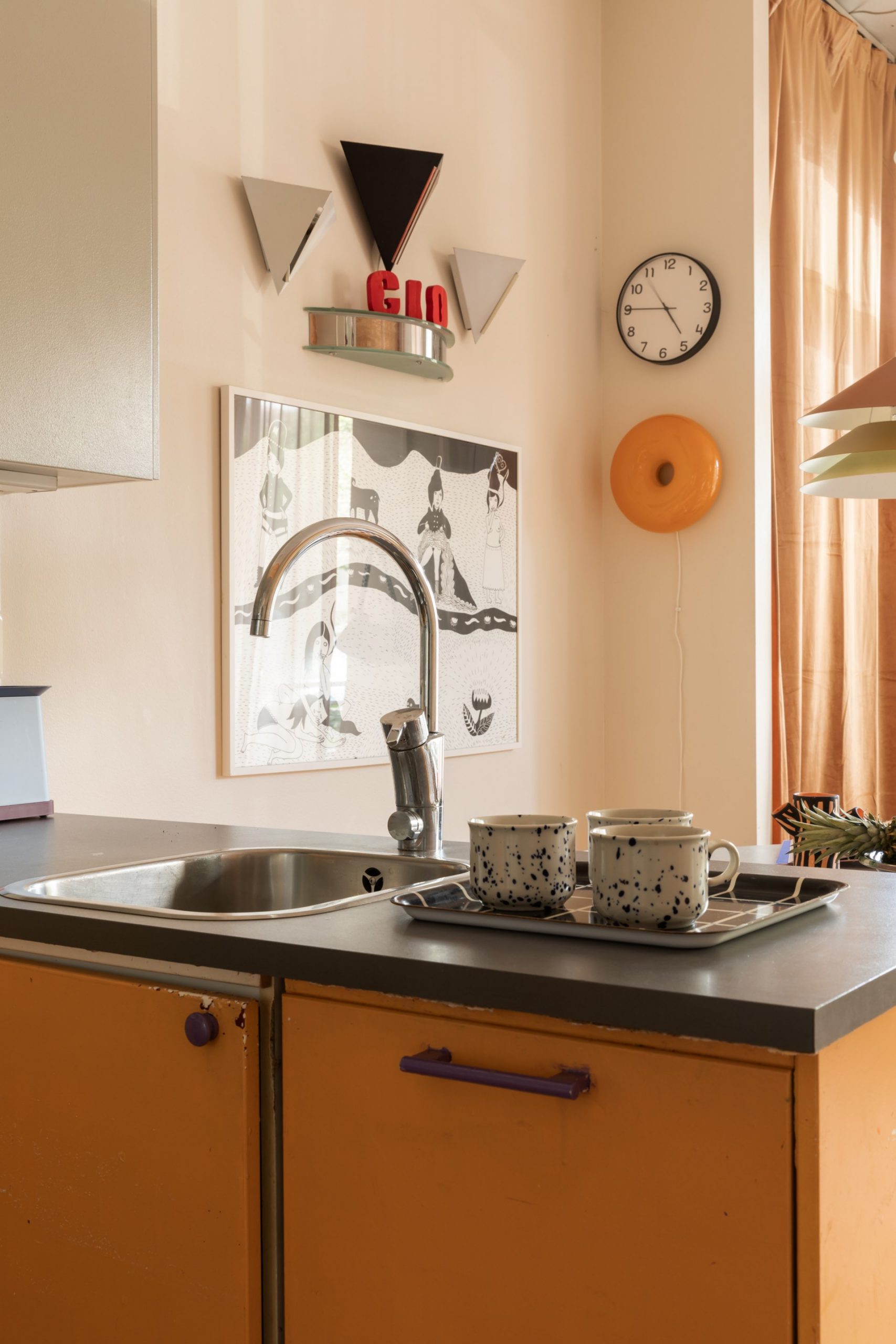 open yellow kitchen Scandinavian vintage decor open yellow kitchen Scandinavian vintage decor