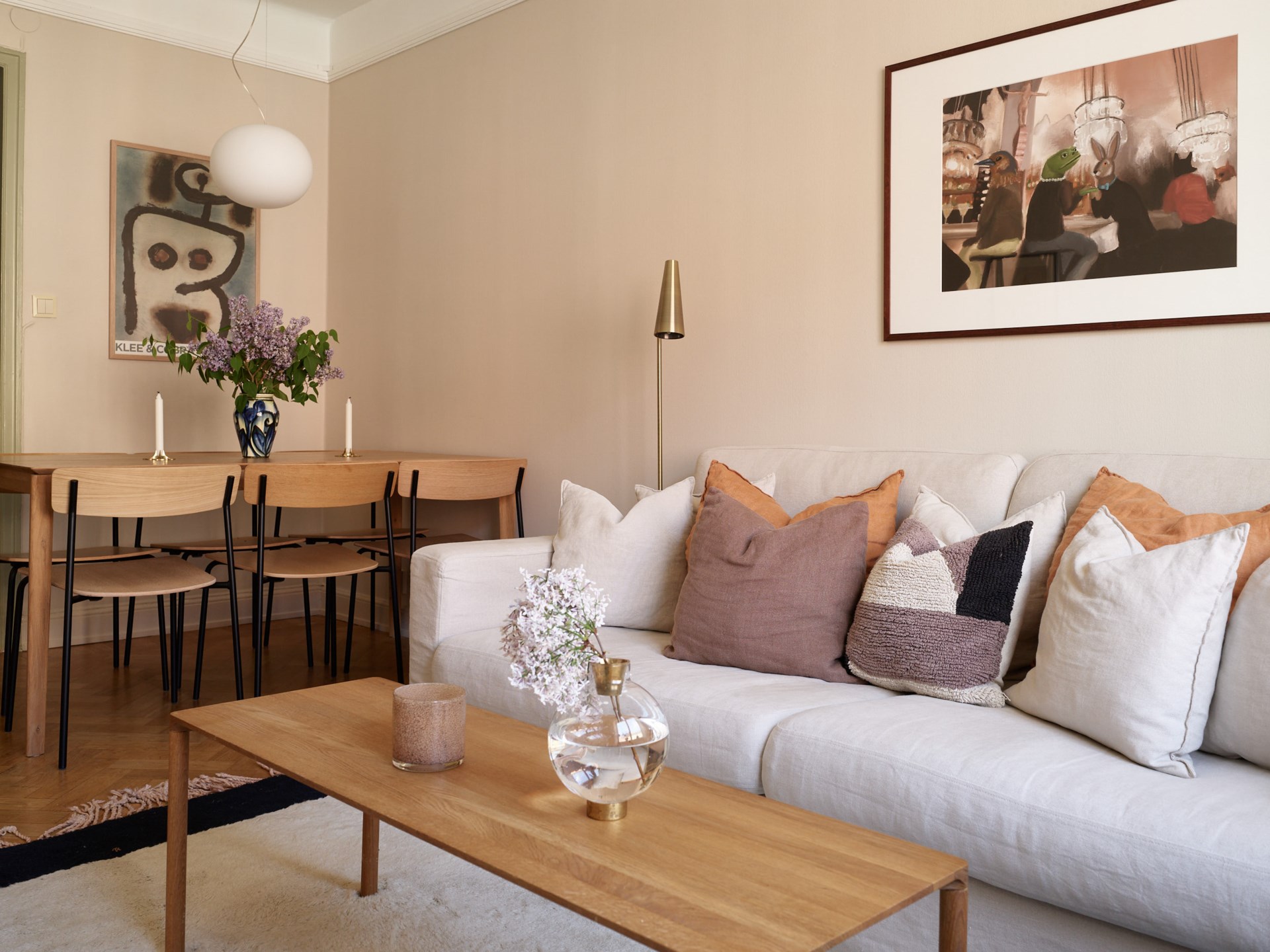 beige living room scandinavian decor in a 66sqm three-room apartment beige living room scandinavian decor in a 66sqm three-room apartment