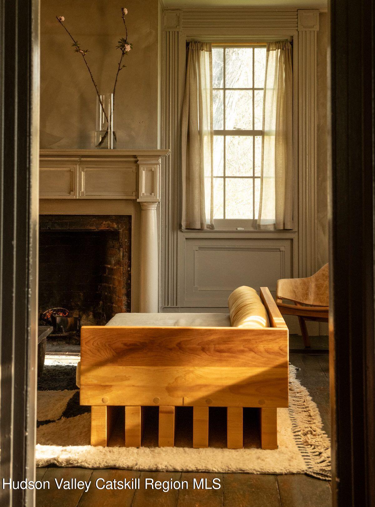 living room with fireplace Hudson Valley Home Garrett Stickles House living room with fireplace Hudson Valley Home Garrett Stickles House