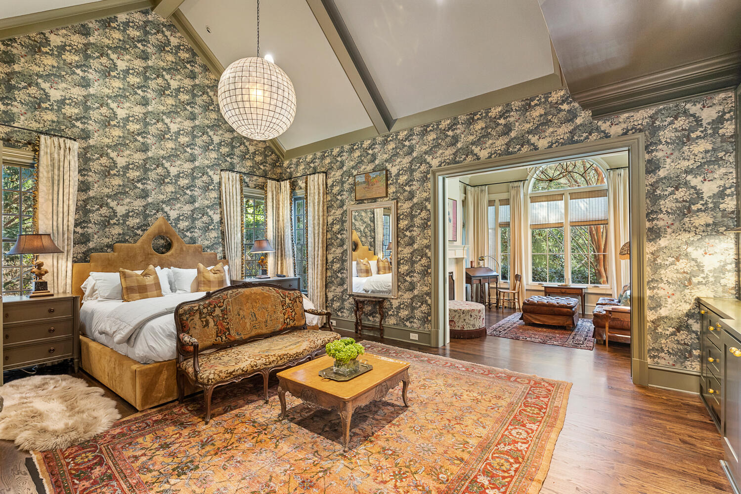 attic bedroom with wallpaper american maximalist decor attic bedroom with wallpaper american maximalist decor
