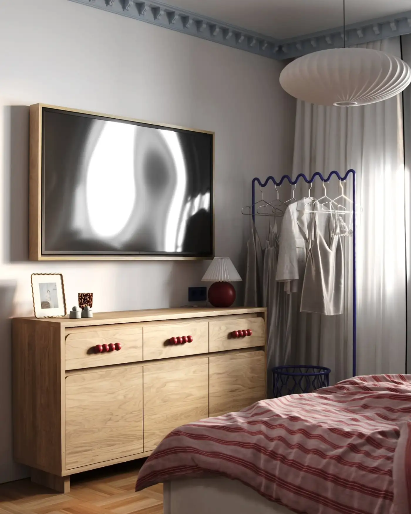 bedroom with moldings optimized 38sqm studio bedroom with moldings optimized 38sqm studio