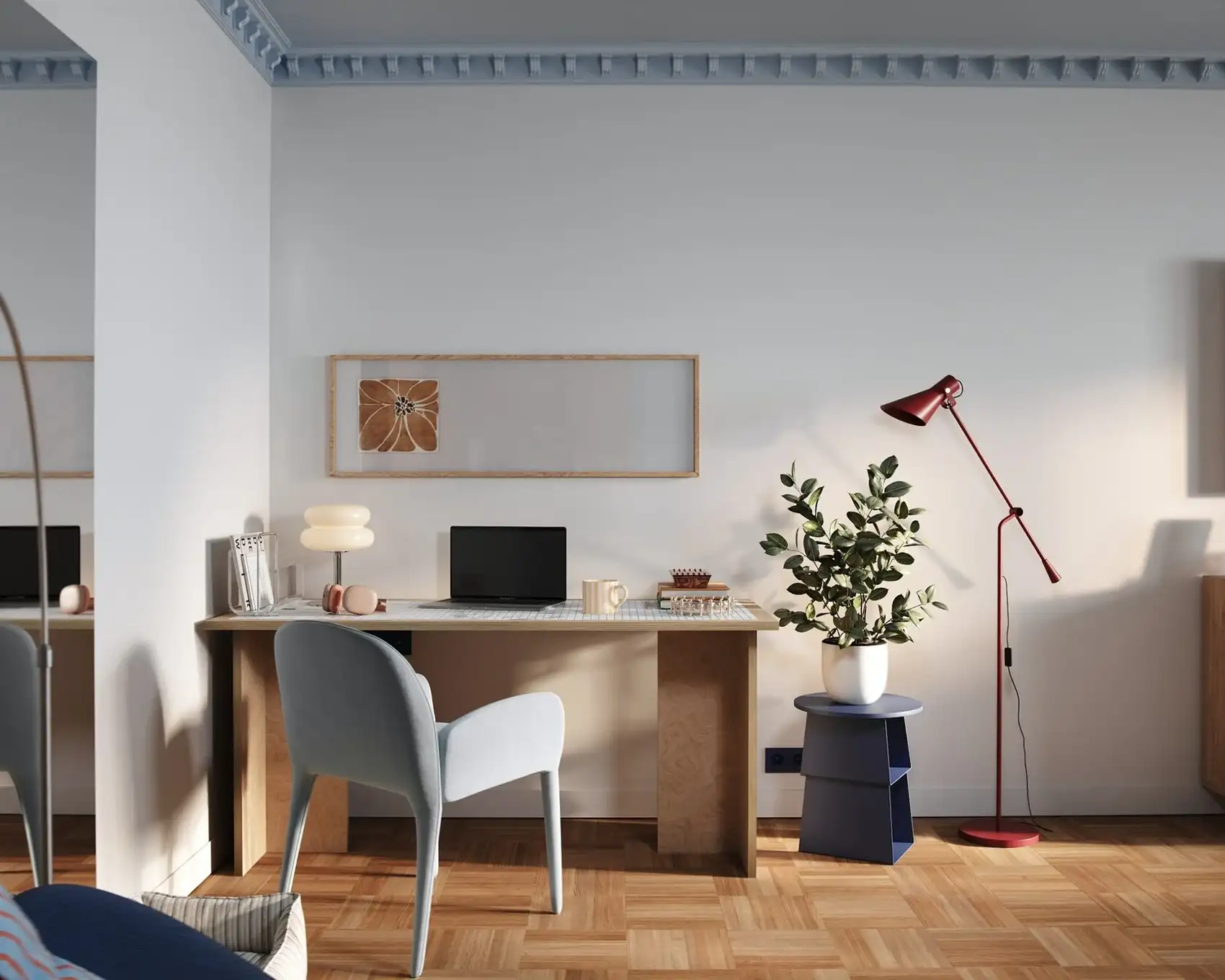 home office with moldings optimized 38sqm studio home office with moldings optimized 38sqm studio