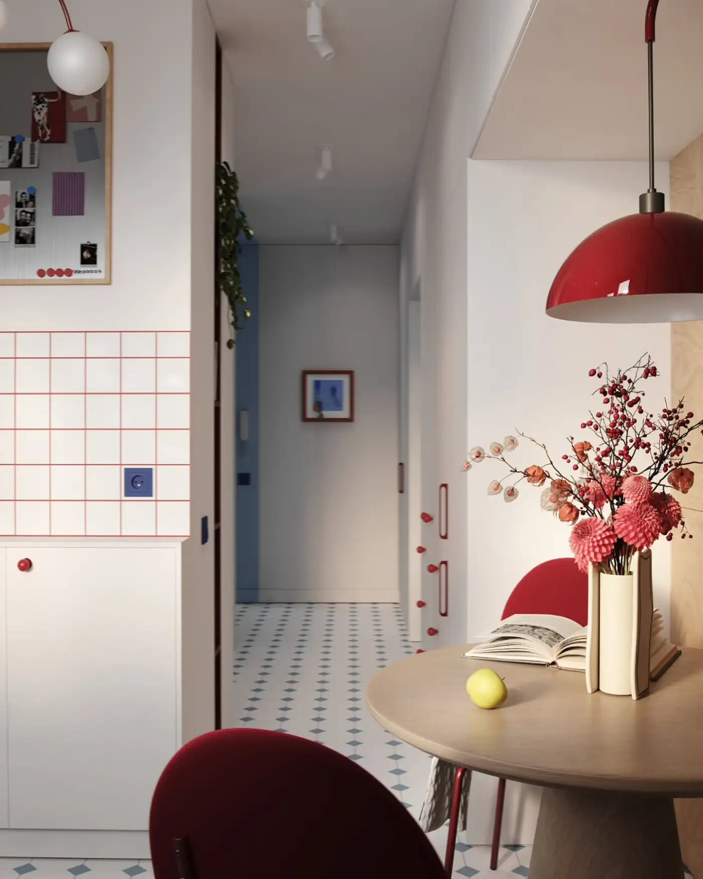 modern kitchen with period floor optimized 38sqm studio modern kitchen with period floor optimized 38sqm studio