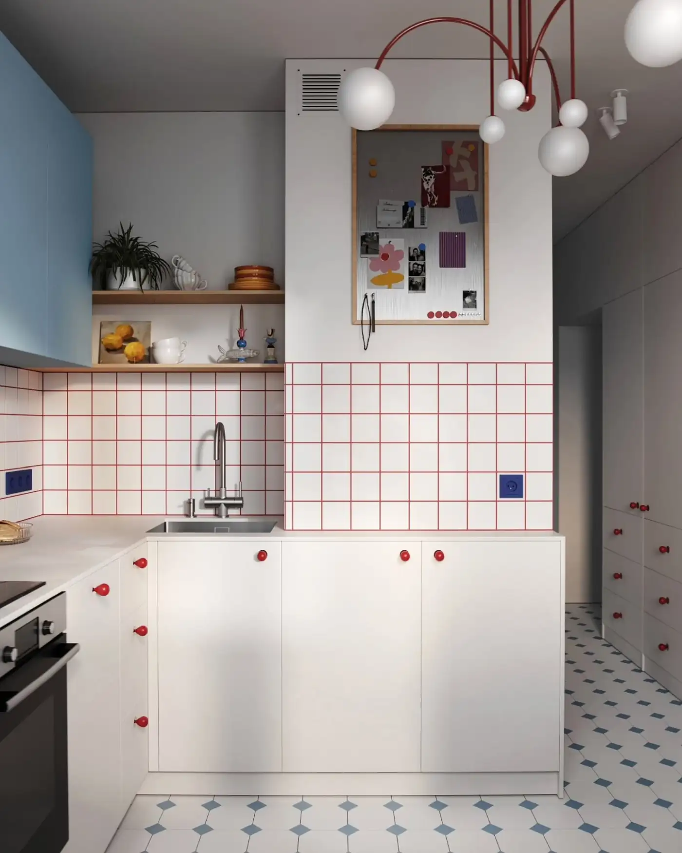 modern kitchen with period floor modern kitchen with period floor