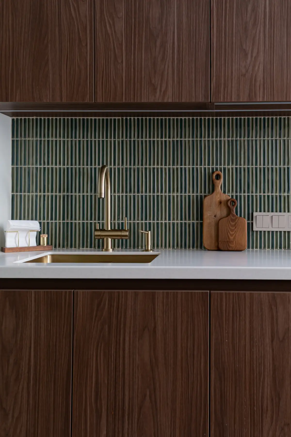 open walnut green tiles designer kitchen open walnut green tiles designer kitchen