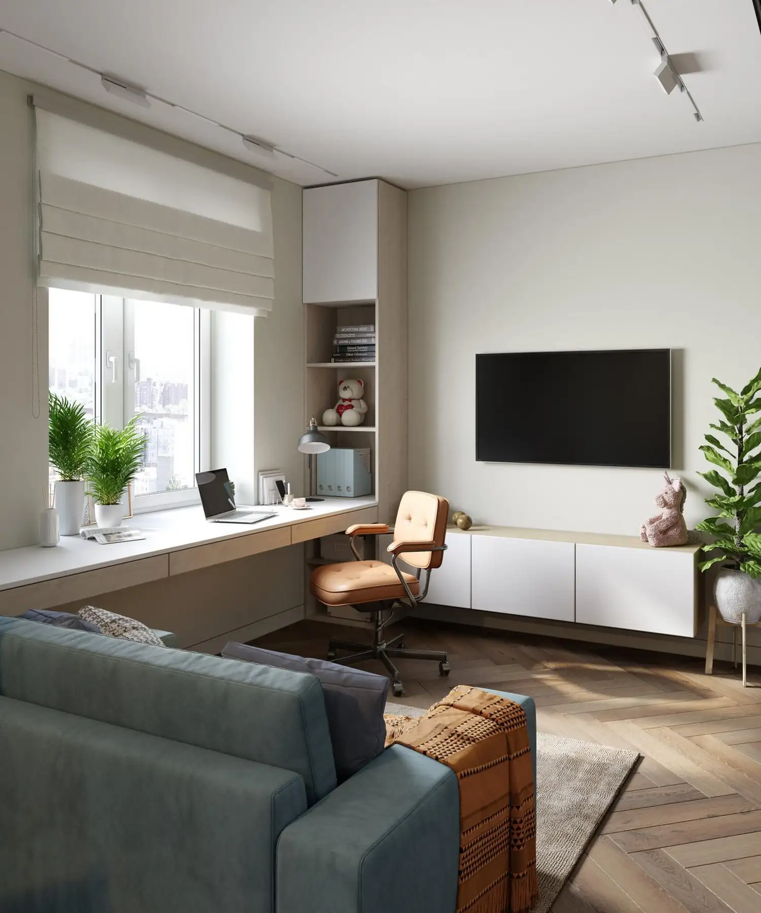 living room and home office 43sqm apartment living room and home office 43sqm apartment