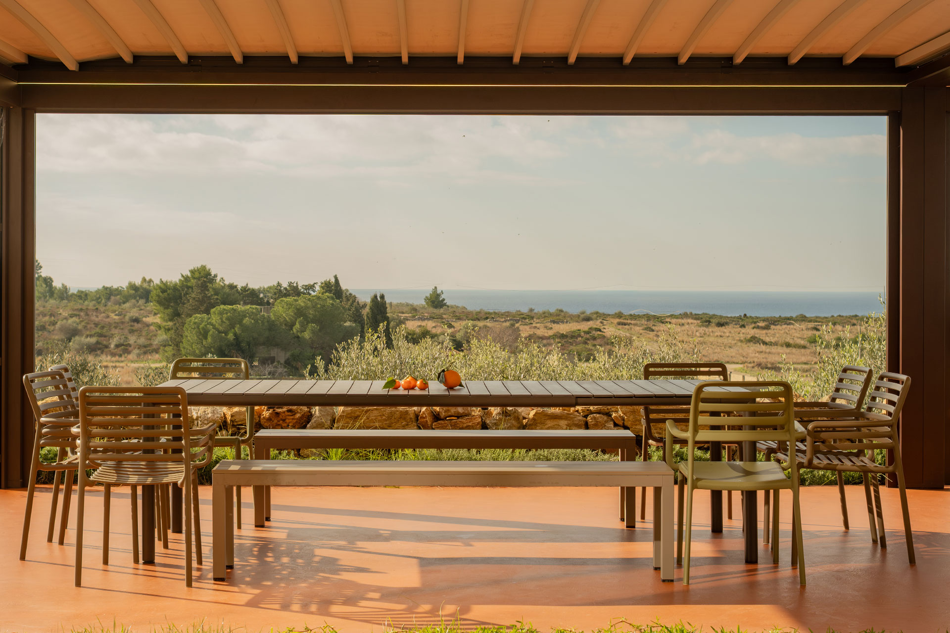 outdoor dining room masseria Li Cafari outdoor dining room masseria Li Cafari