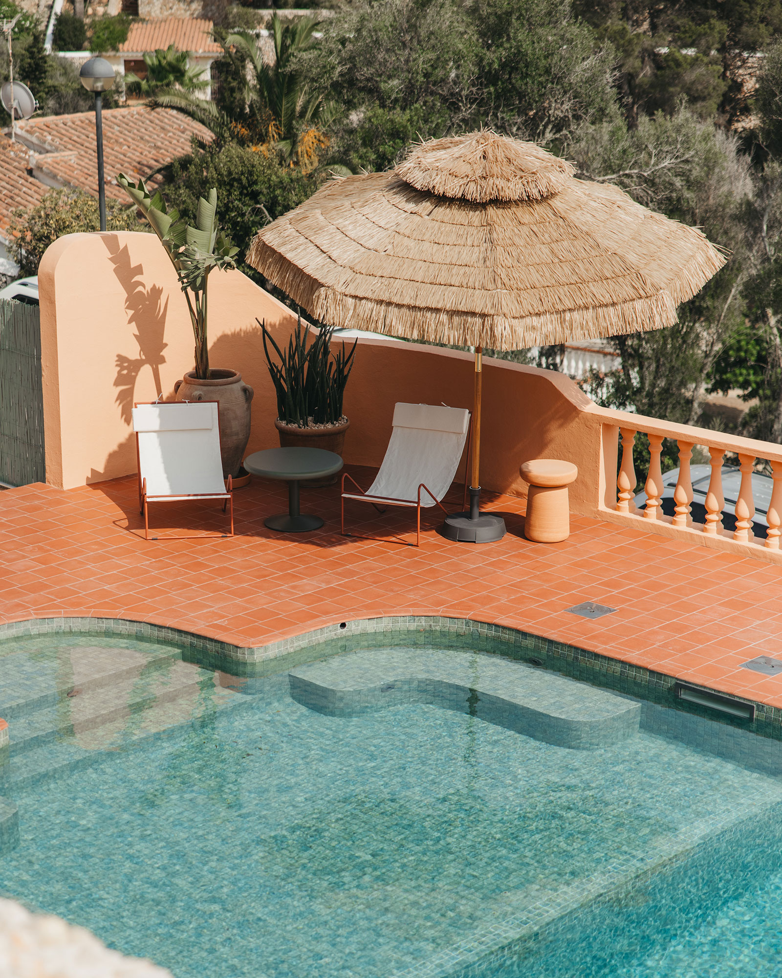 terrace with pool El Puente Al Amor Menorca