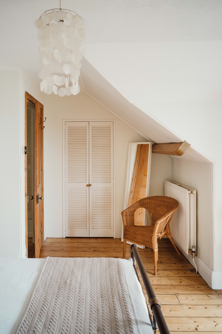 attic bedroom terraced Victorian house near the sea