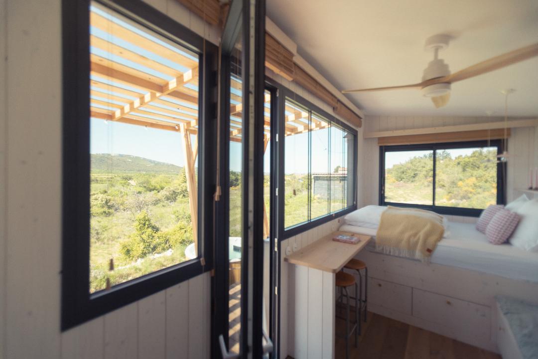 interior tiny house Pepiite Gorges de l interior tiny house Pepiite Gorges de l'Ardèche by Plume Habitat