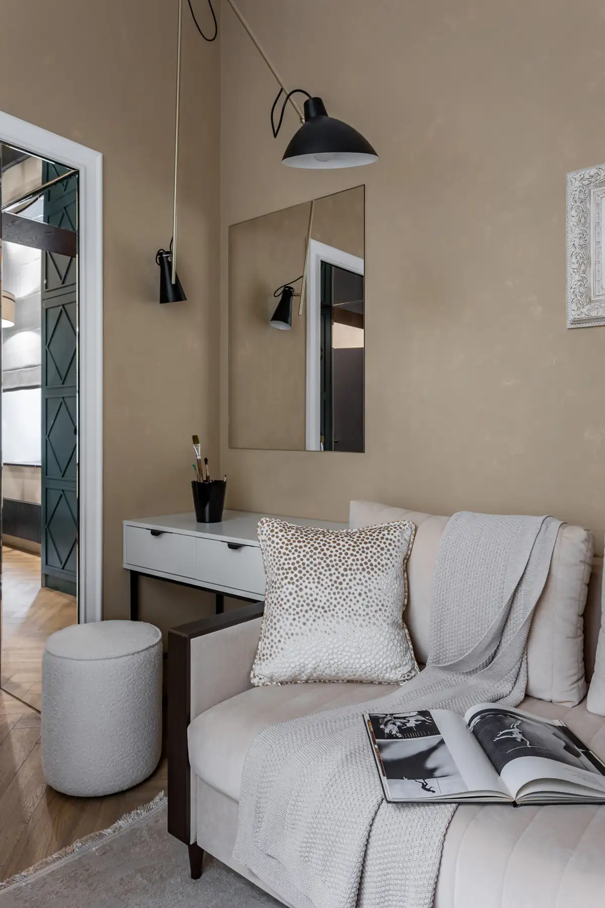 small beige living room