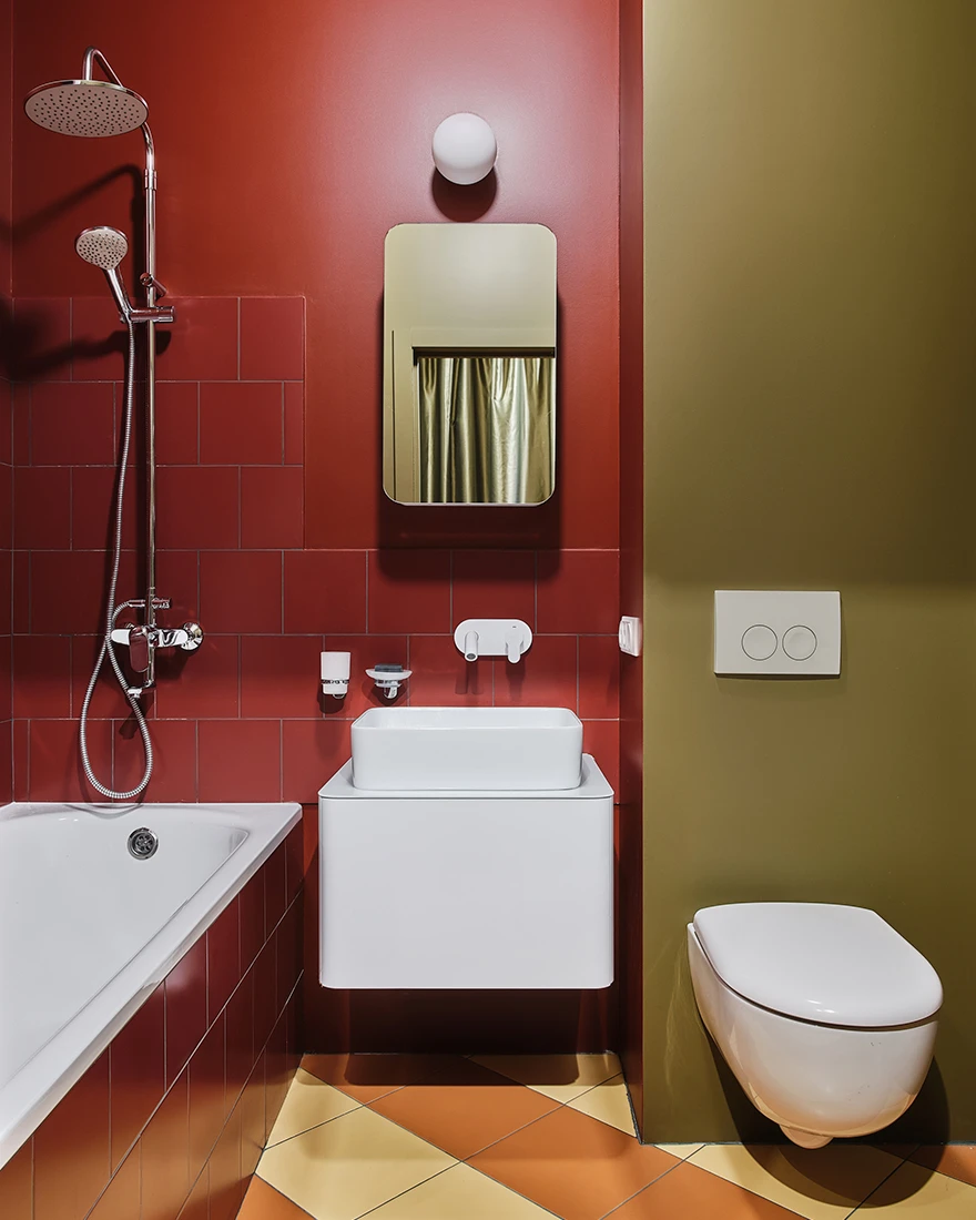 modern bathroom colored contemporary decor