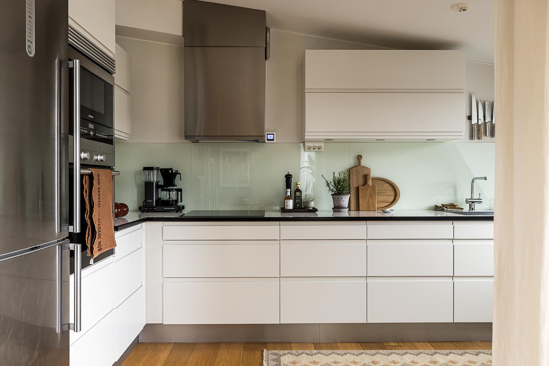 modern kitchen scandinavian decor apartment with IKEA PS 2026 floor lamp