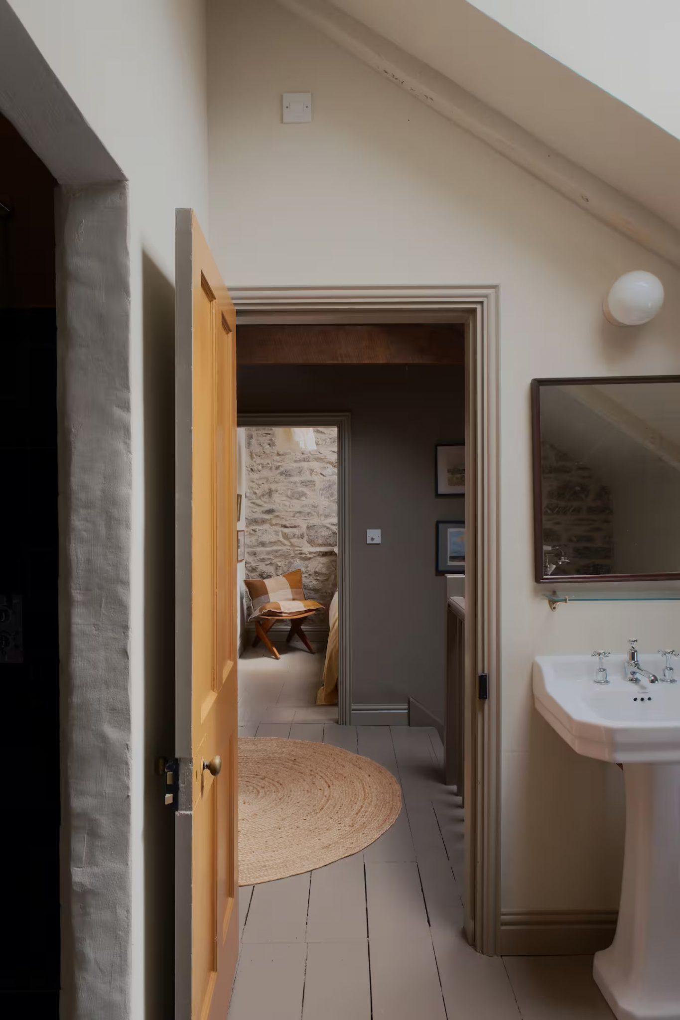 salle de bain rétro Pays de Galles Ty Clai
