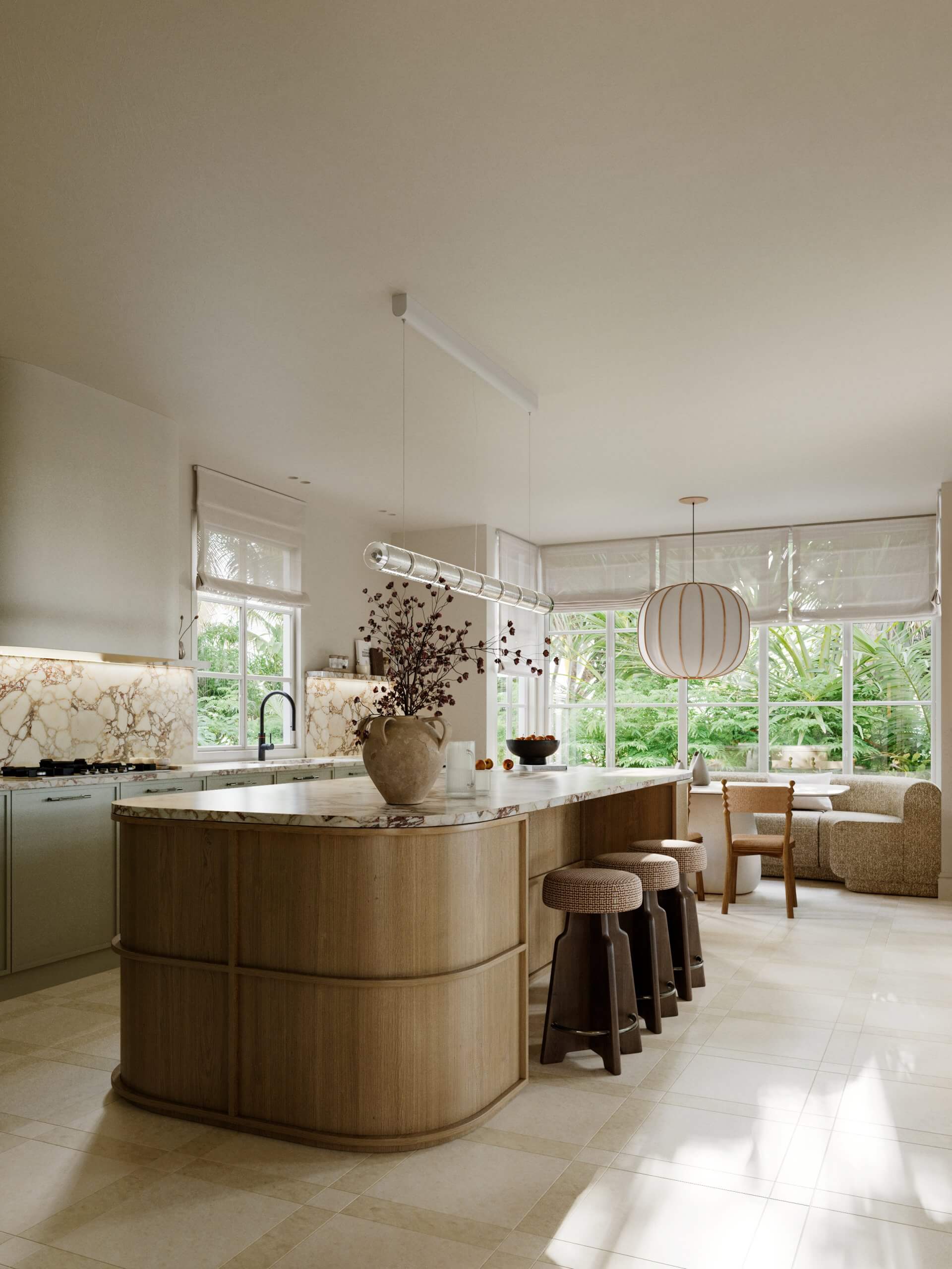 kitchen with island wood marble contemporary decor dining room kitchen with island wood marble contemporary decor dining room