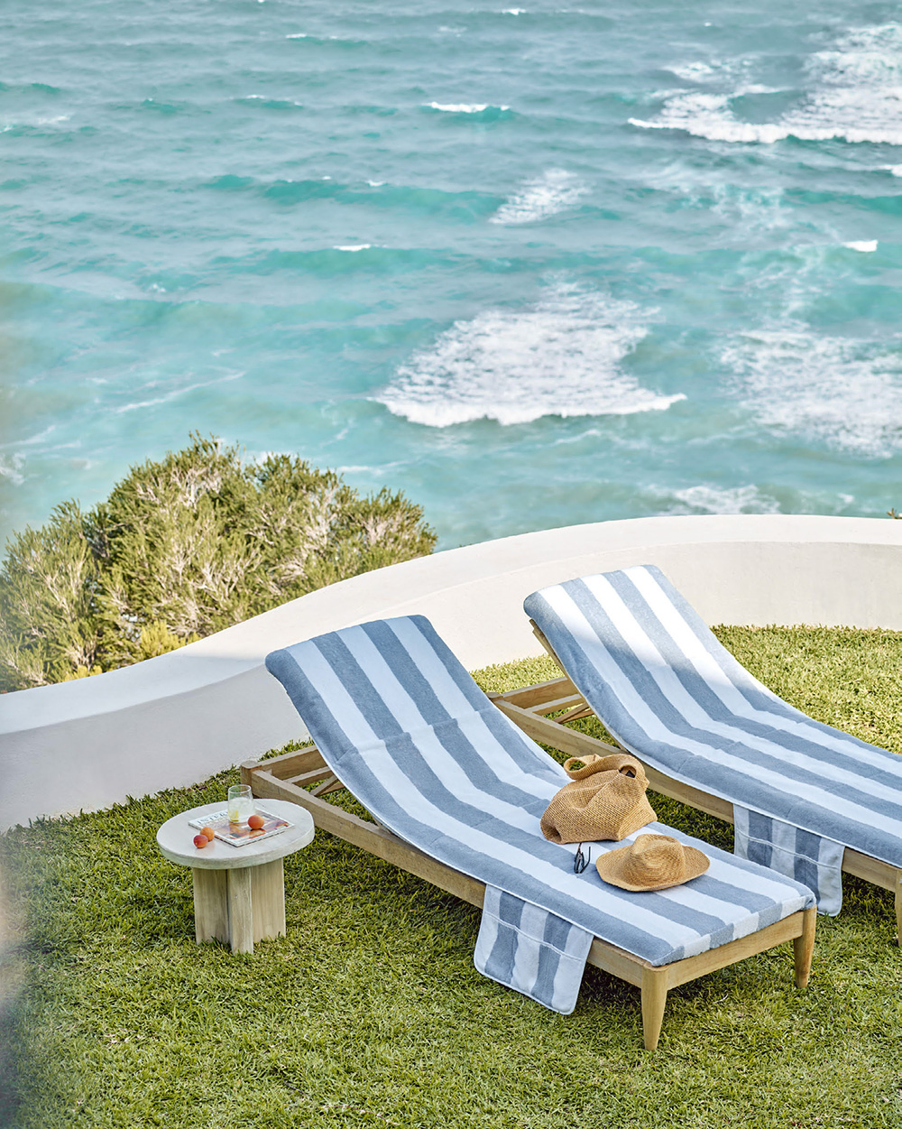 terrace with grass view on sea terrace with grass view on sea