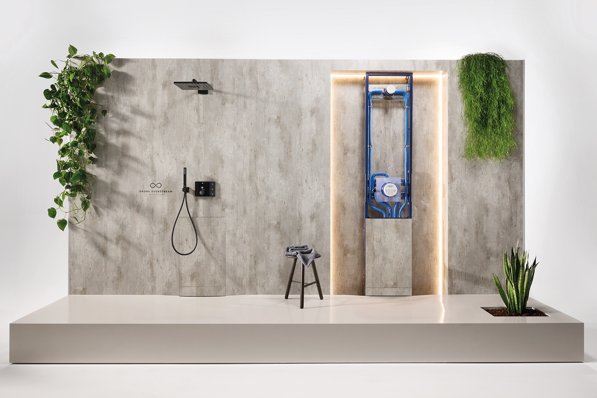 water-recycling shower