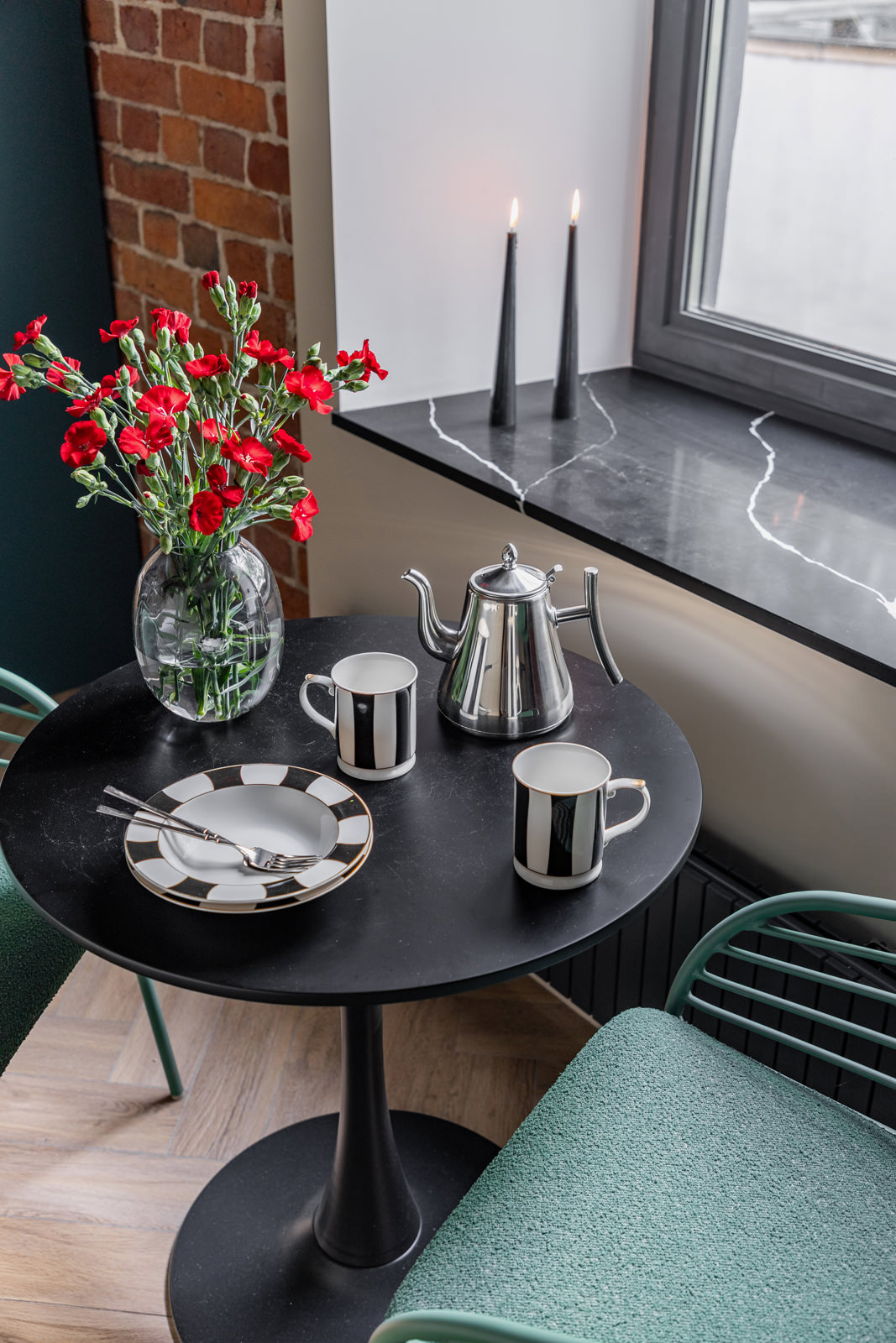 dining space 23sqm and mezzanine studio flat contemporary decor