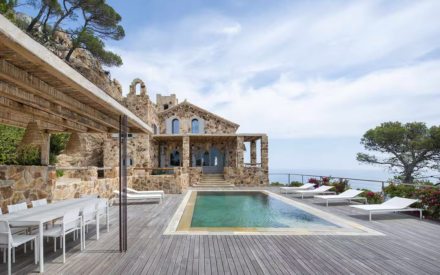 stone house with pool contemporary decor Villa Sant Jaume Tossa de Mar Costa Brava Spain stone house with pool contemporary decor Villa Sant Jaume Tossa de Mar Costa Brava Spain