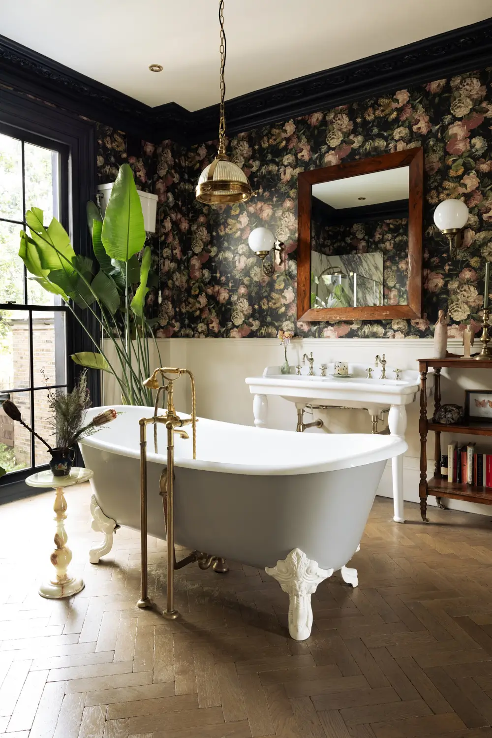 salle de bain rétro maison victorienne rénovée et agrandie à Londres