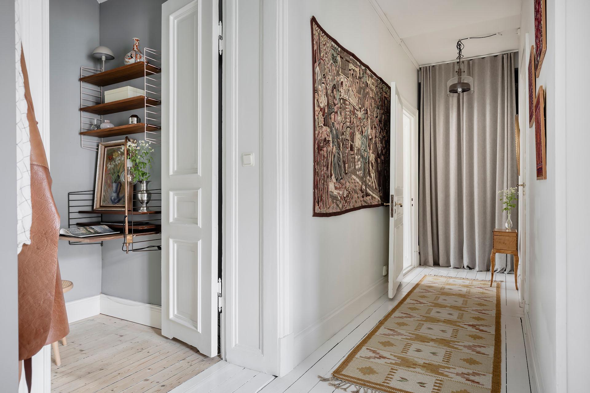 couloir décoration scandinave appartement ancien 81m2