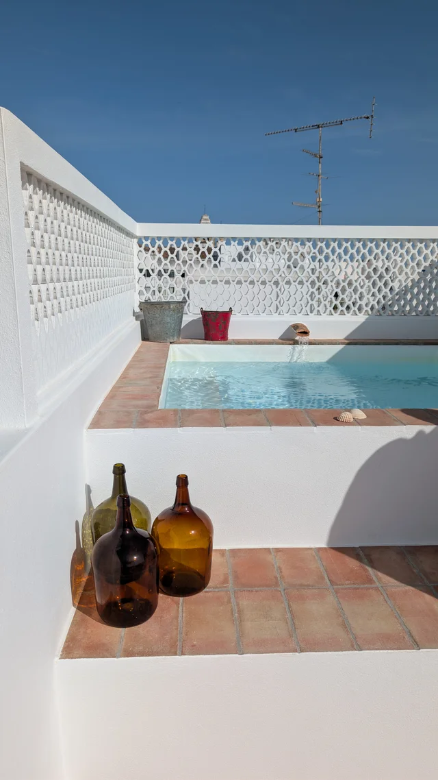 terrace with small pool Casa da Brica Portugal