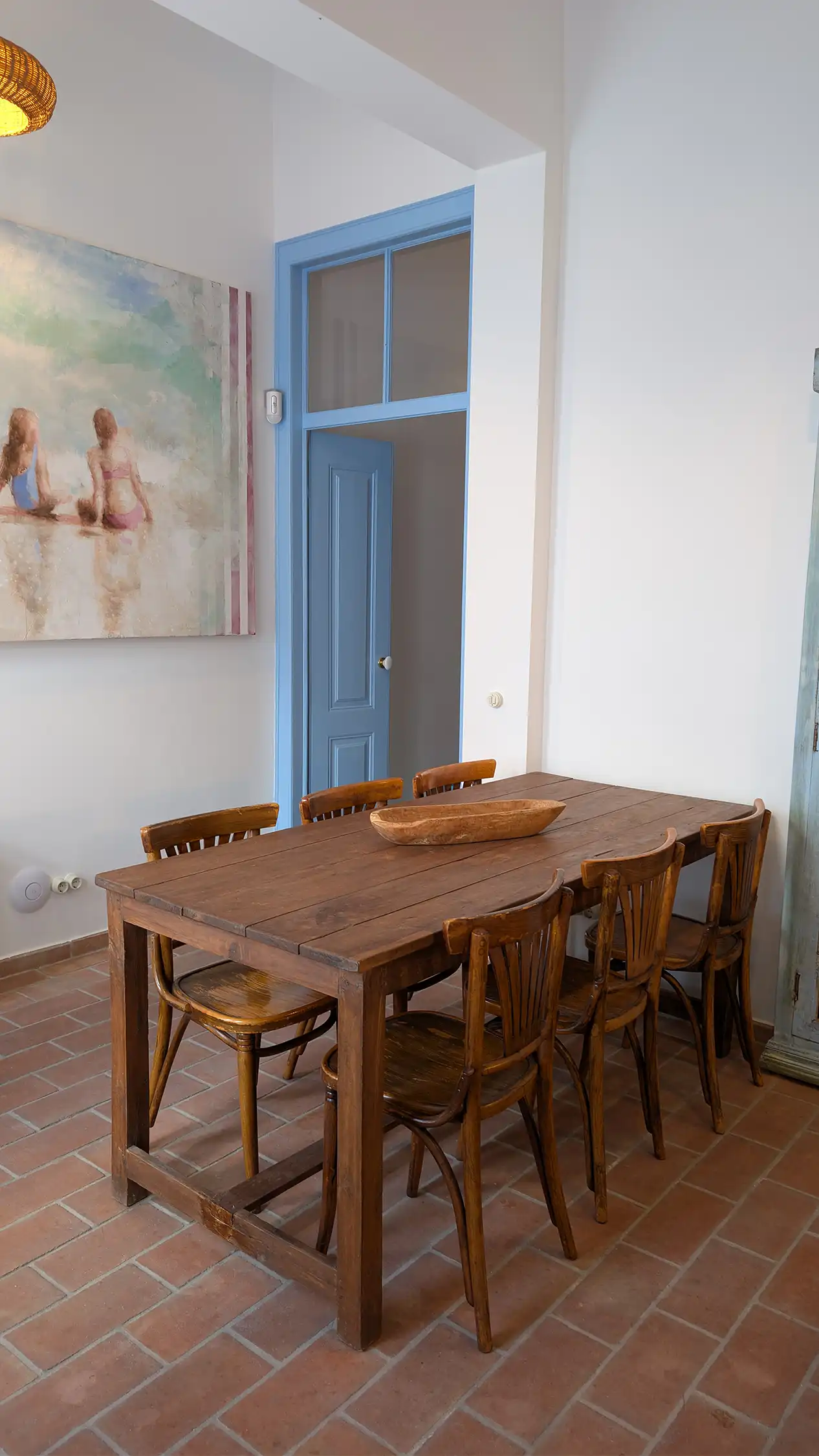 dining room former fisherman’s house with a pool rustic decor Casa da Brica Portugal