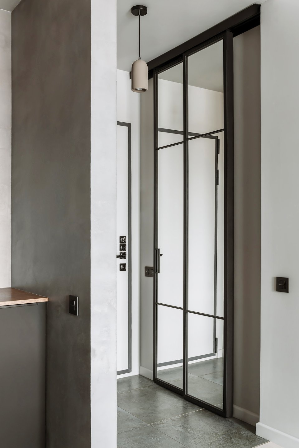 minimalist hallway 60sqm apartment contemporary decor