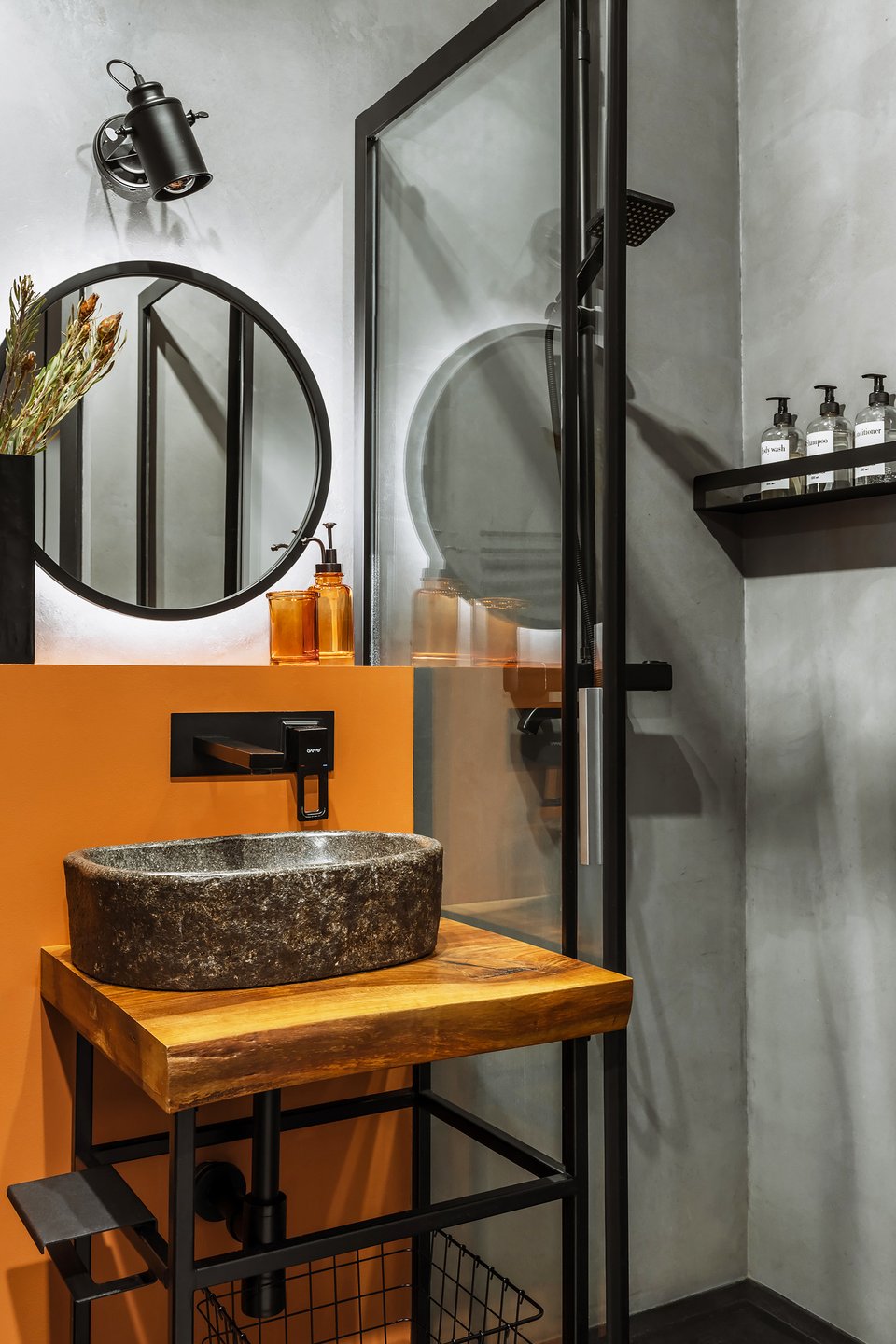 shower room 60sqm apartment contemporary decor