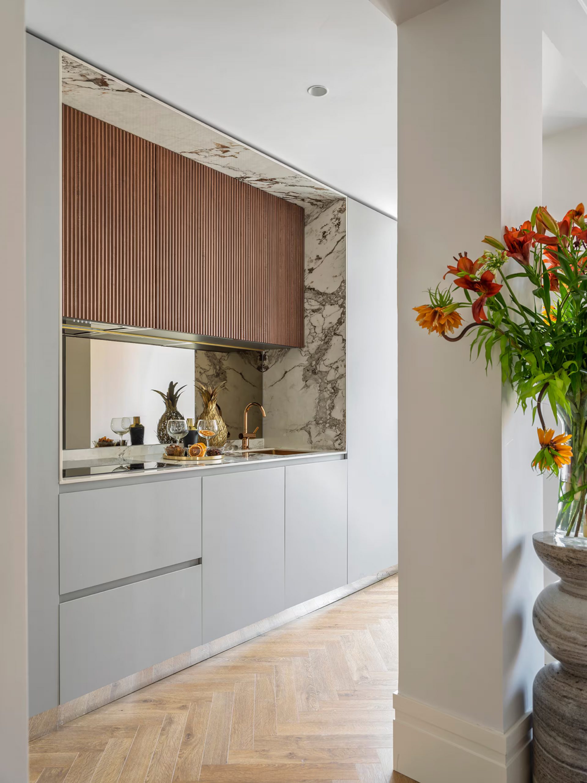 cuisine semi ouverte appartement chic et design à Madrid Seven Balconies