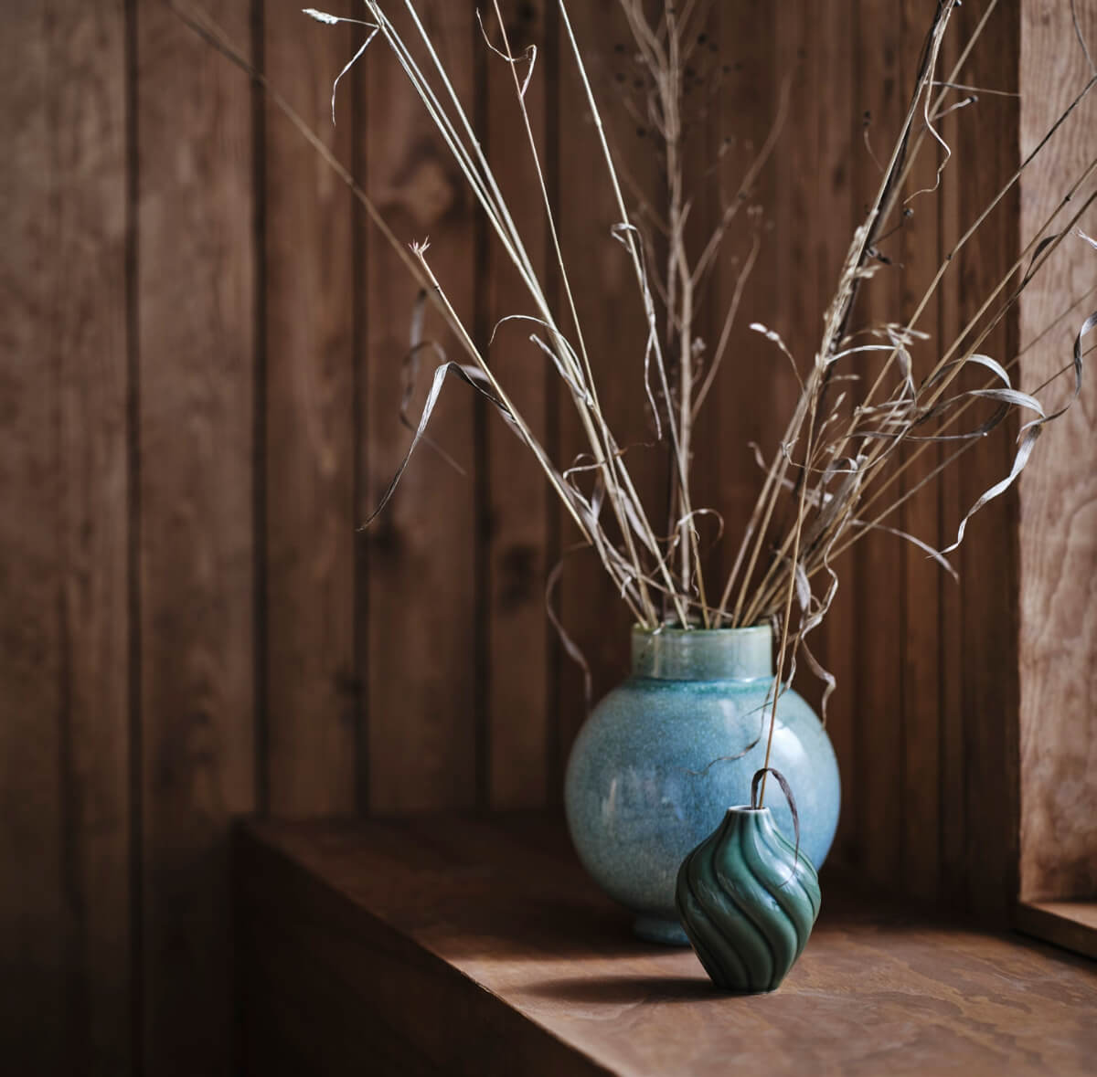 vases bleu et vert