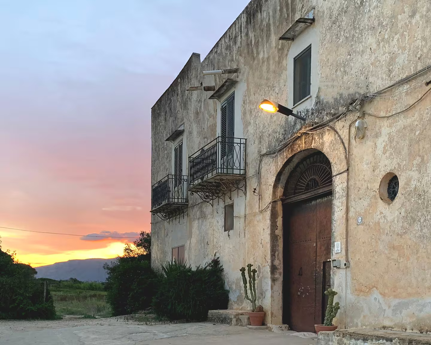 maison en Sicile ancienne ferme fortifiée Baglio Cappello 