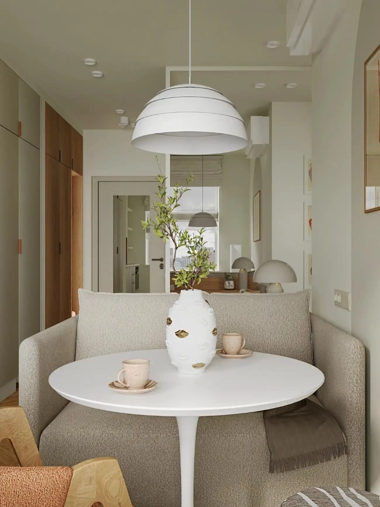 living room and dining room 27sqm studio contemporary decor
