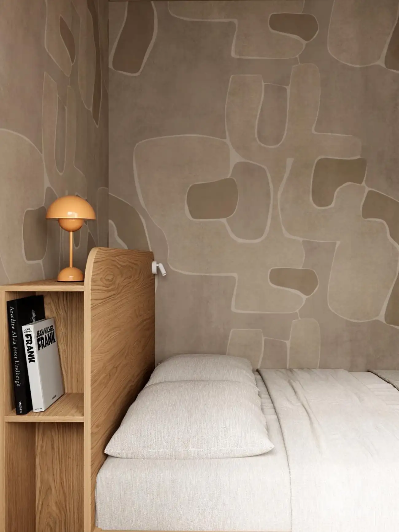 bedroom in alcove 27sqm studio contemporary decor