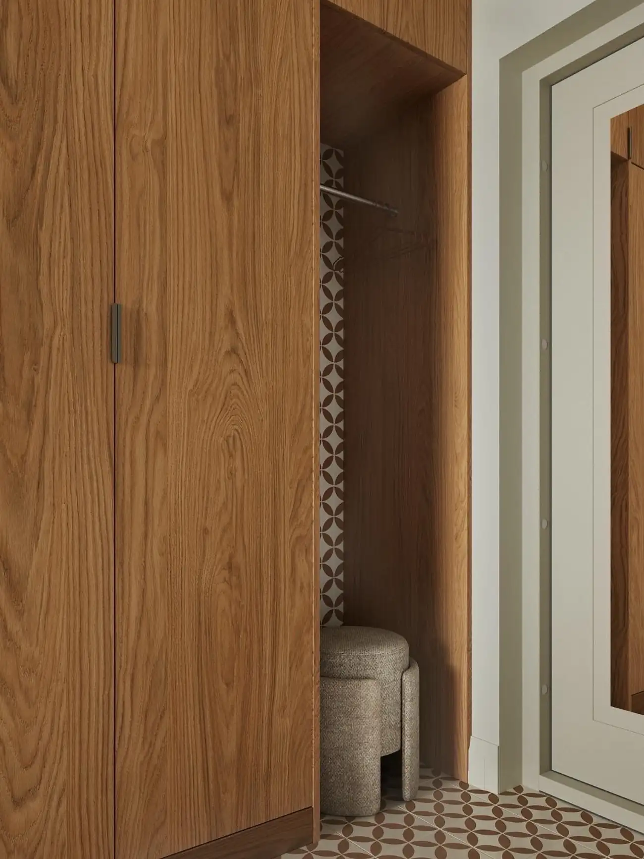 entryway with cupboards