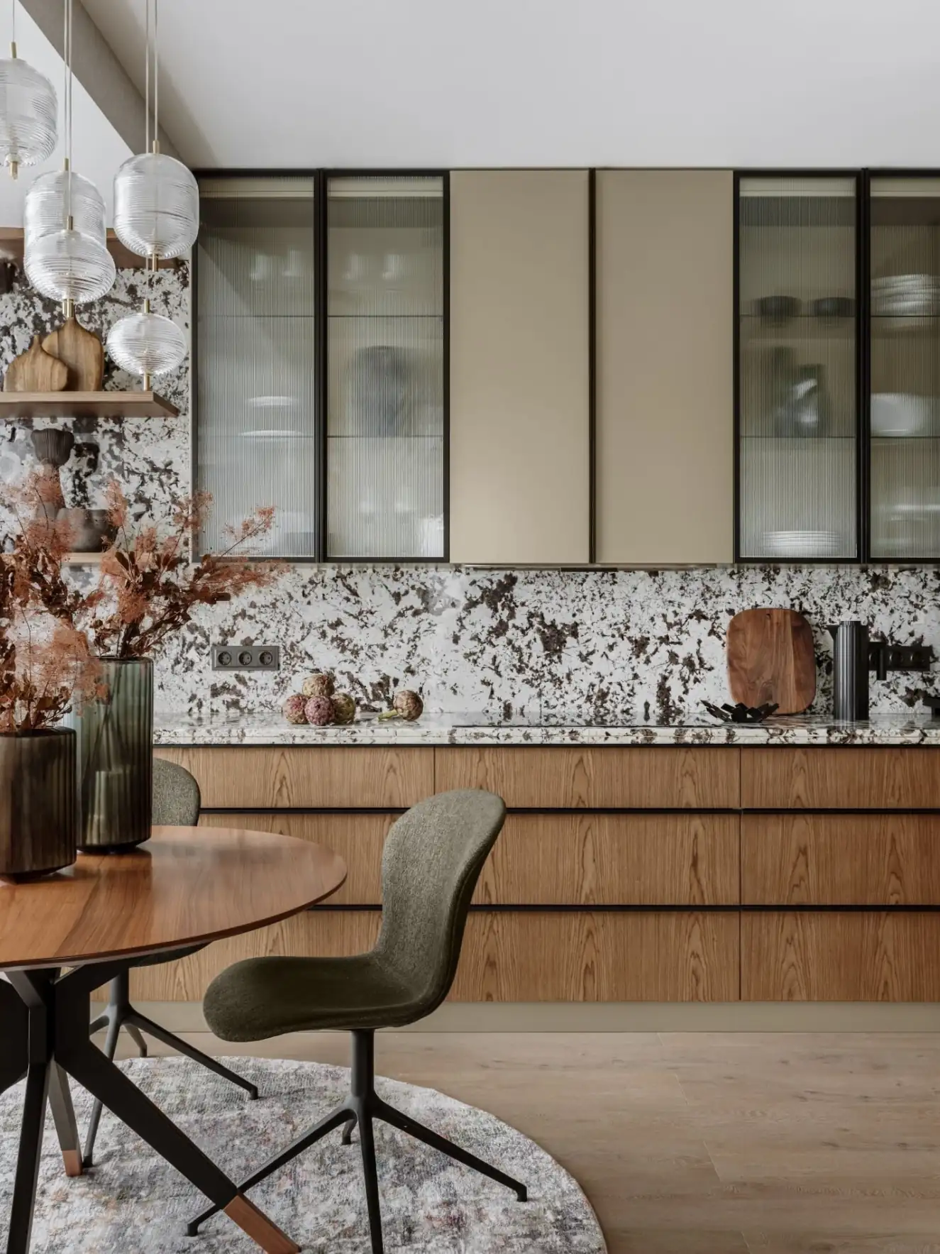 kitchen and dining room contemporary decor 87sqm apartment kitchen and dining room contemporary decor 87sqm apartment