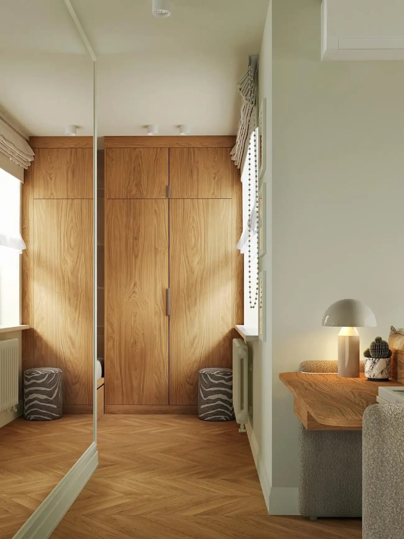 entryway with mirror