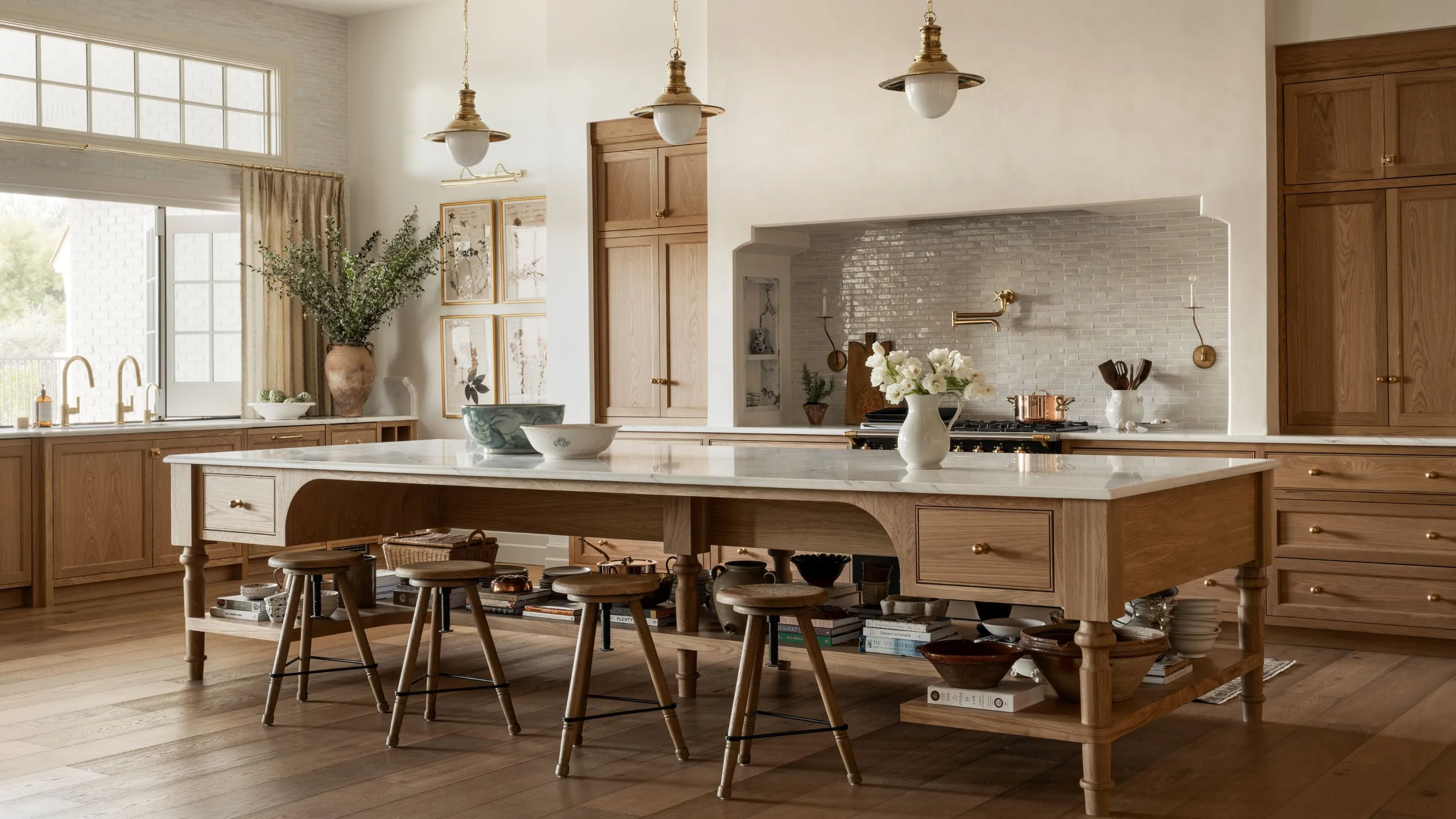 cuisine maison neuve décoration classique chic par Studio McGee