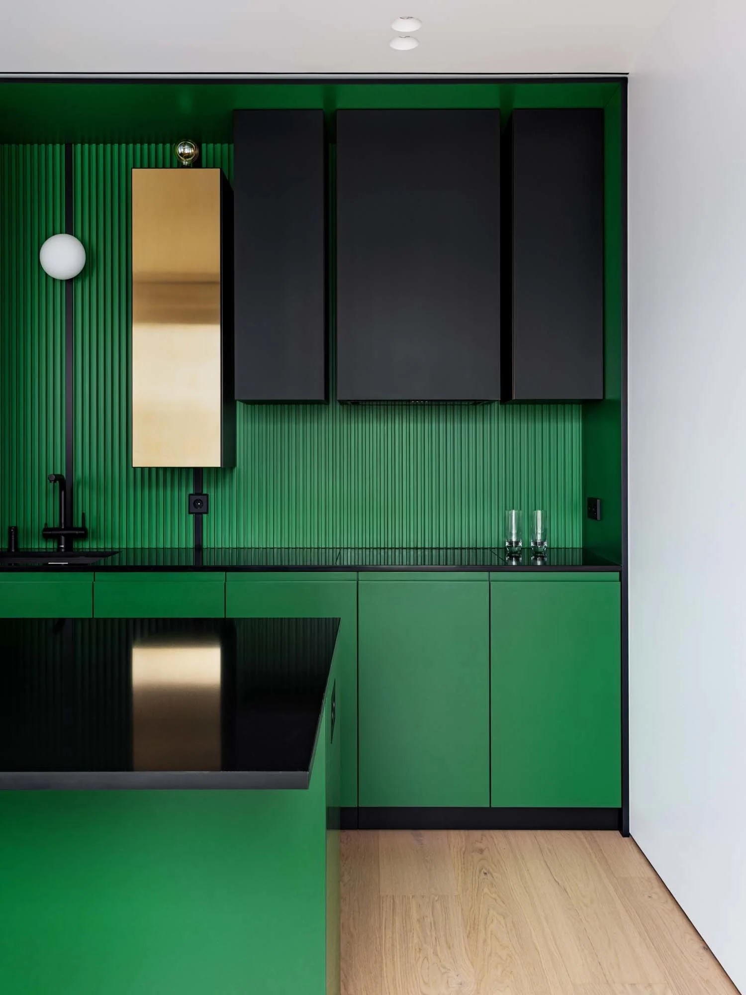 cuisine ouverte verte décoration design colorée cuisine ouverte verte décoration design colorée