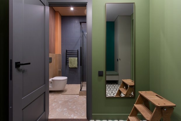 entrée et salle de bain studio 28m2 avec alcove entrée et salle de bain studio 28m2 avec alcove