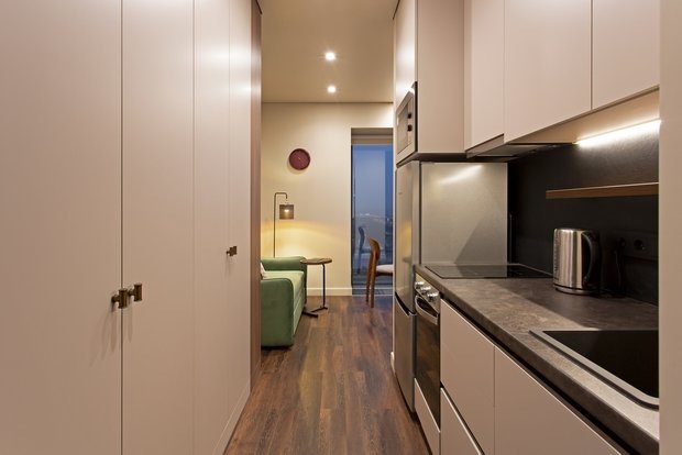 cuisine dans couloir studio 28m2 avec alcove cuisine dans couloir studio 28m2 avec alcove