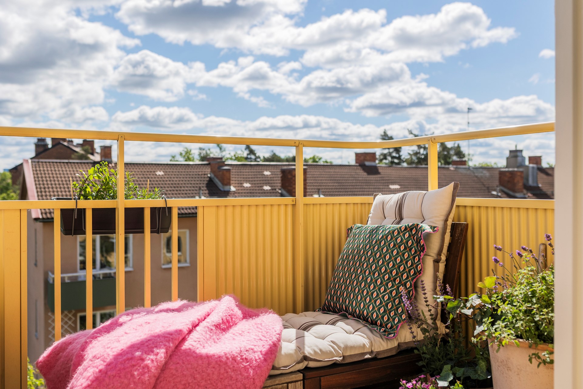 yellow balcony