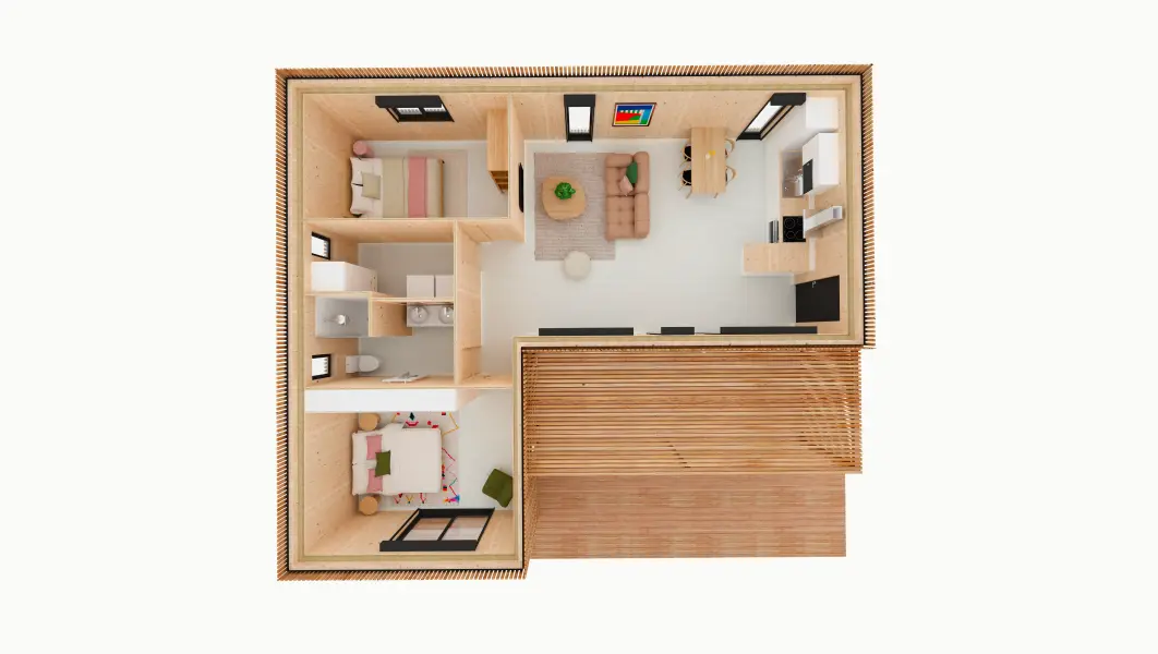 studio de jardin en bois 60m2 Trebeurden par Greenkub studio de jardin en bois 60m2 Trebeurden par Greenkub