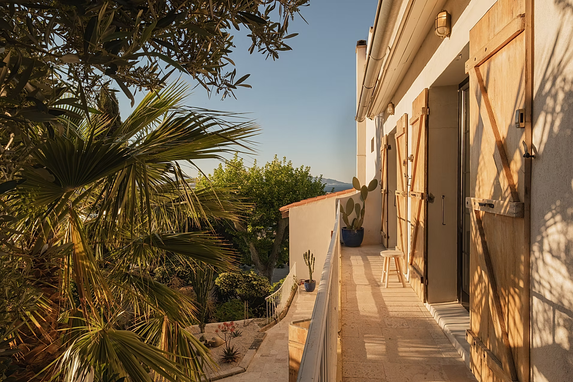 terrace Casa Youm Marseille with pool and sea view