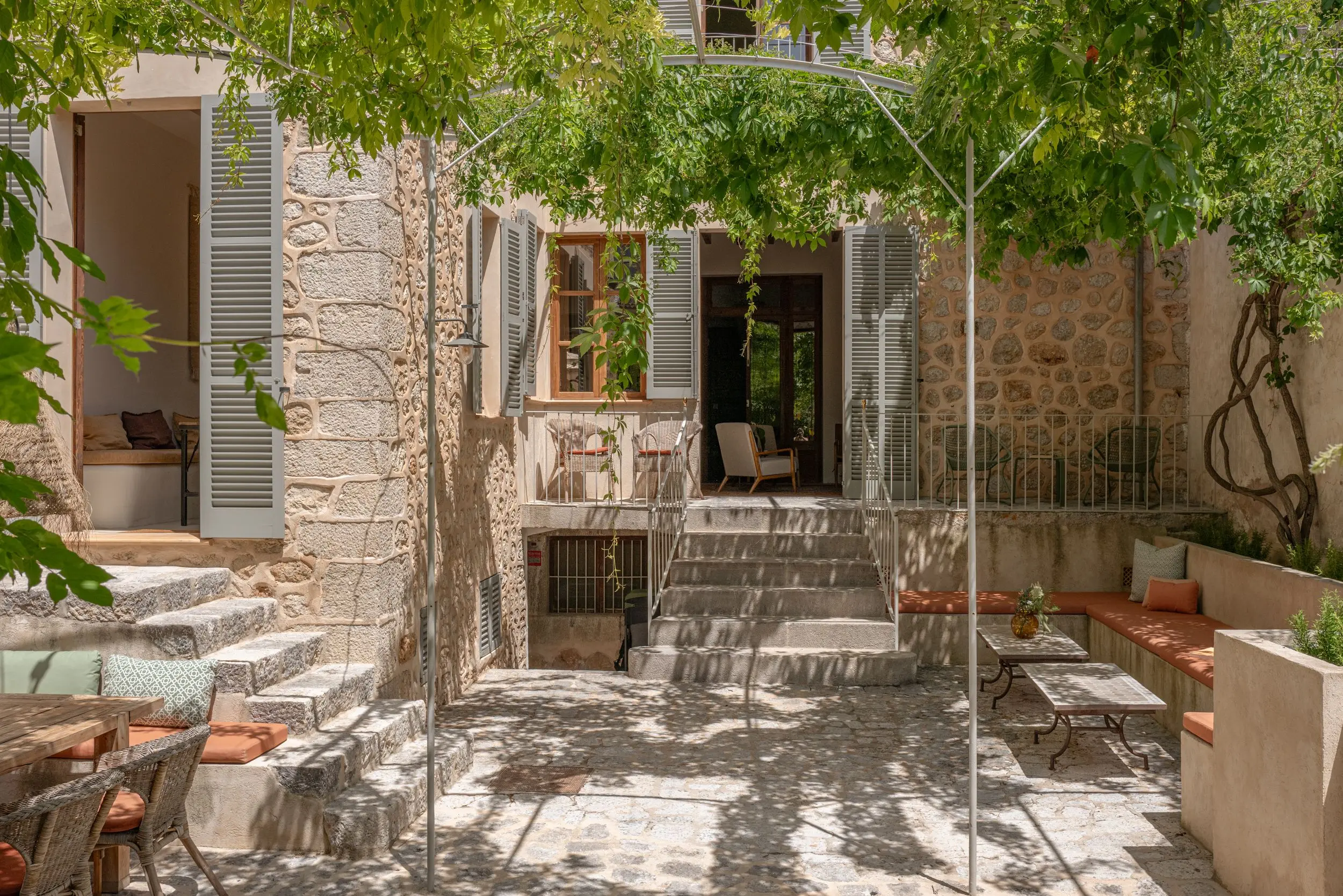 garden with pergola house Sa Casona by Berrow garden with pergola house Sa Casona by Berrow